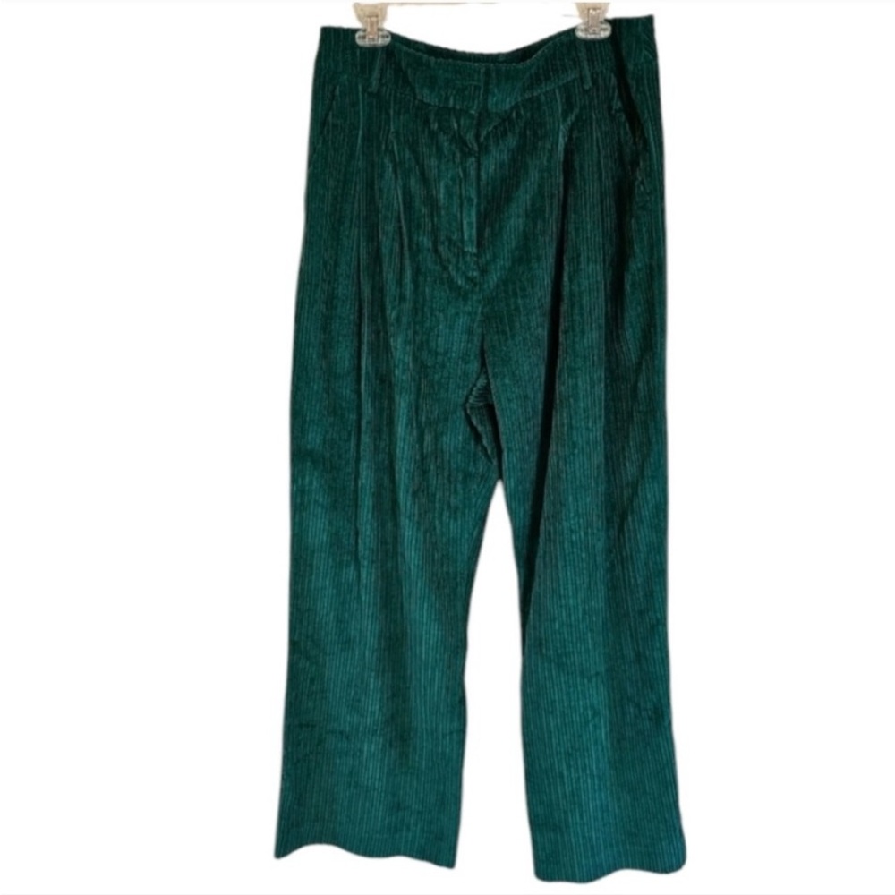 NWOT Fram Rio Emerald Corduroy Pants Trousers Ribbed Oversized Wide Leg.